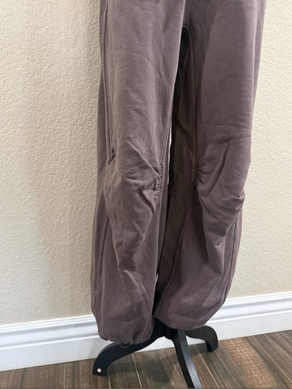 New Free People Inbound Washed Brown Square-Neck Jumpsuit with Drawstring Waist - Picture 8 of 8